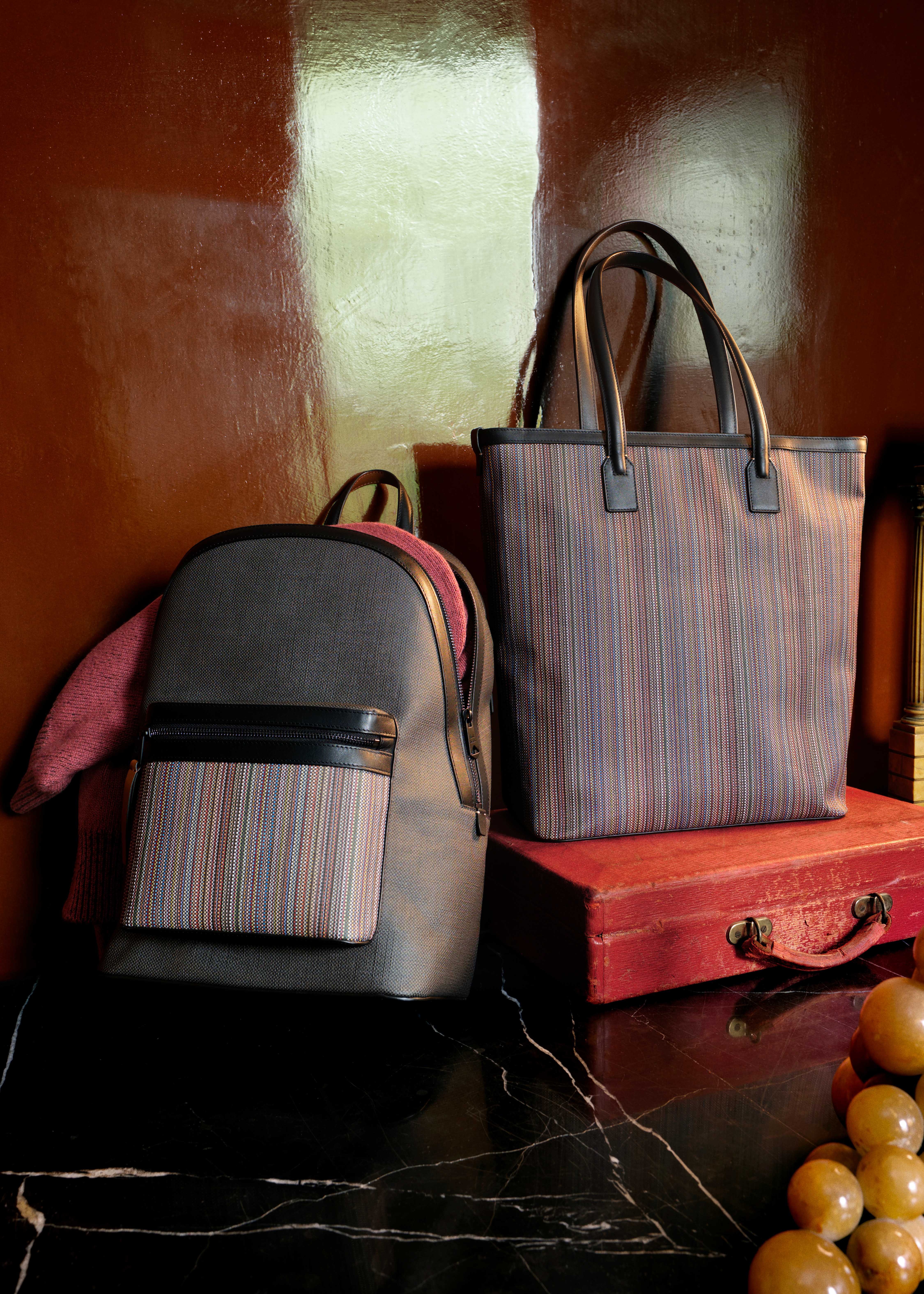 'Signature Stripe' Coated Canvas Tote Bag - 2