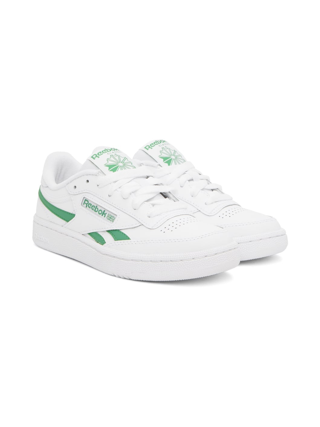 White & Green Club C Revenge Sneakers - 4
