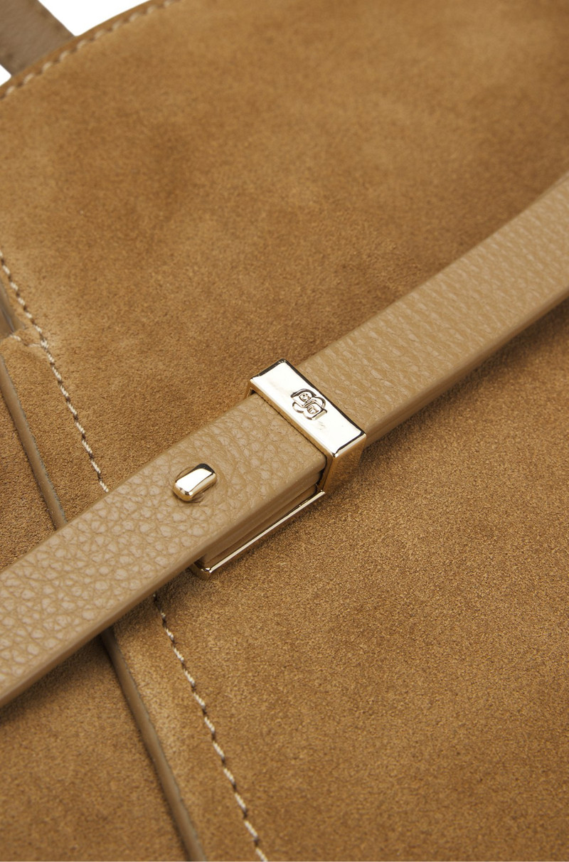 BOSS REVERS TOTE BAG IN SUEDE WITH BELT DETAIL 7