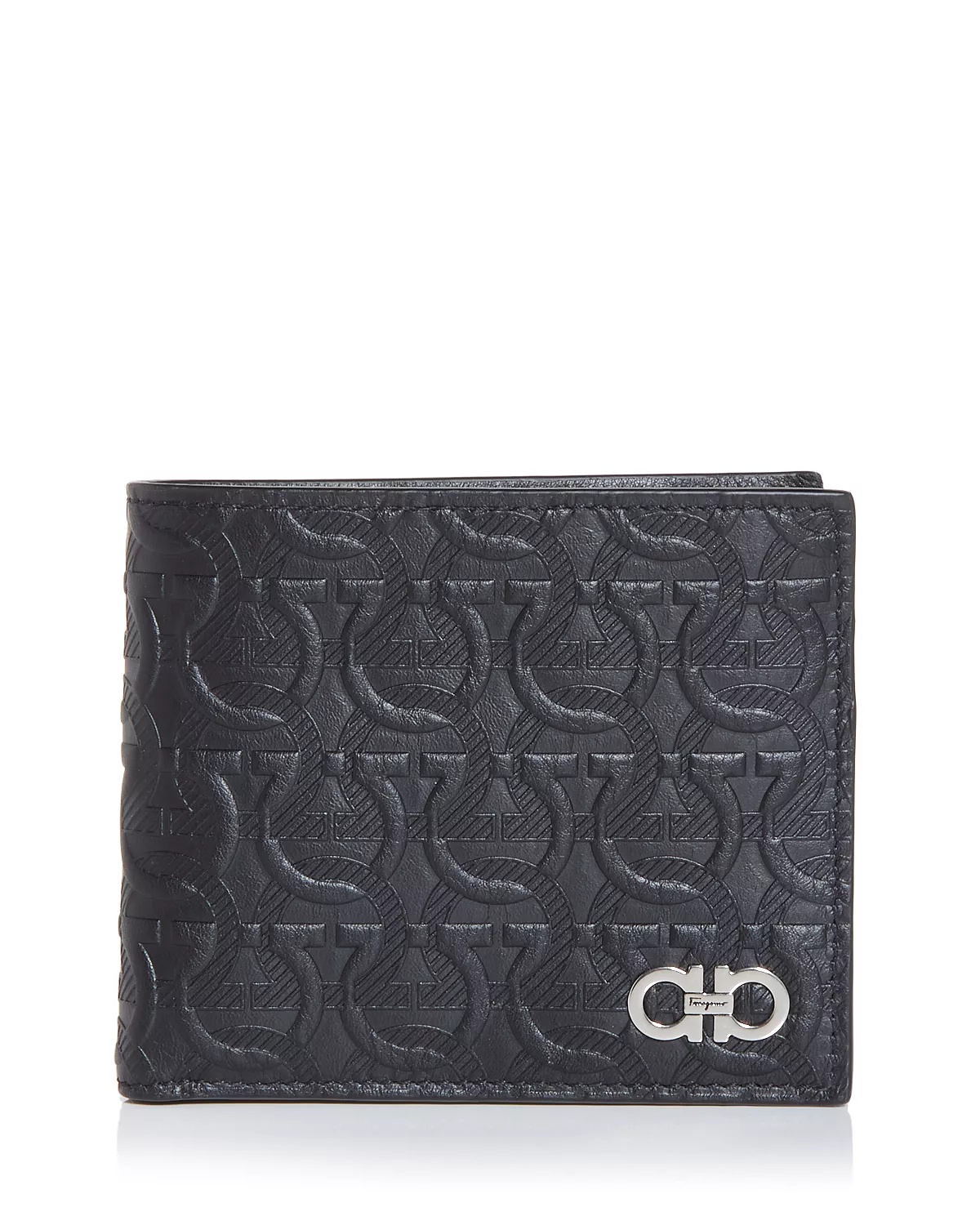 Travel Embossed Leather Bifold Wallet - 1