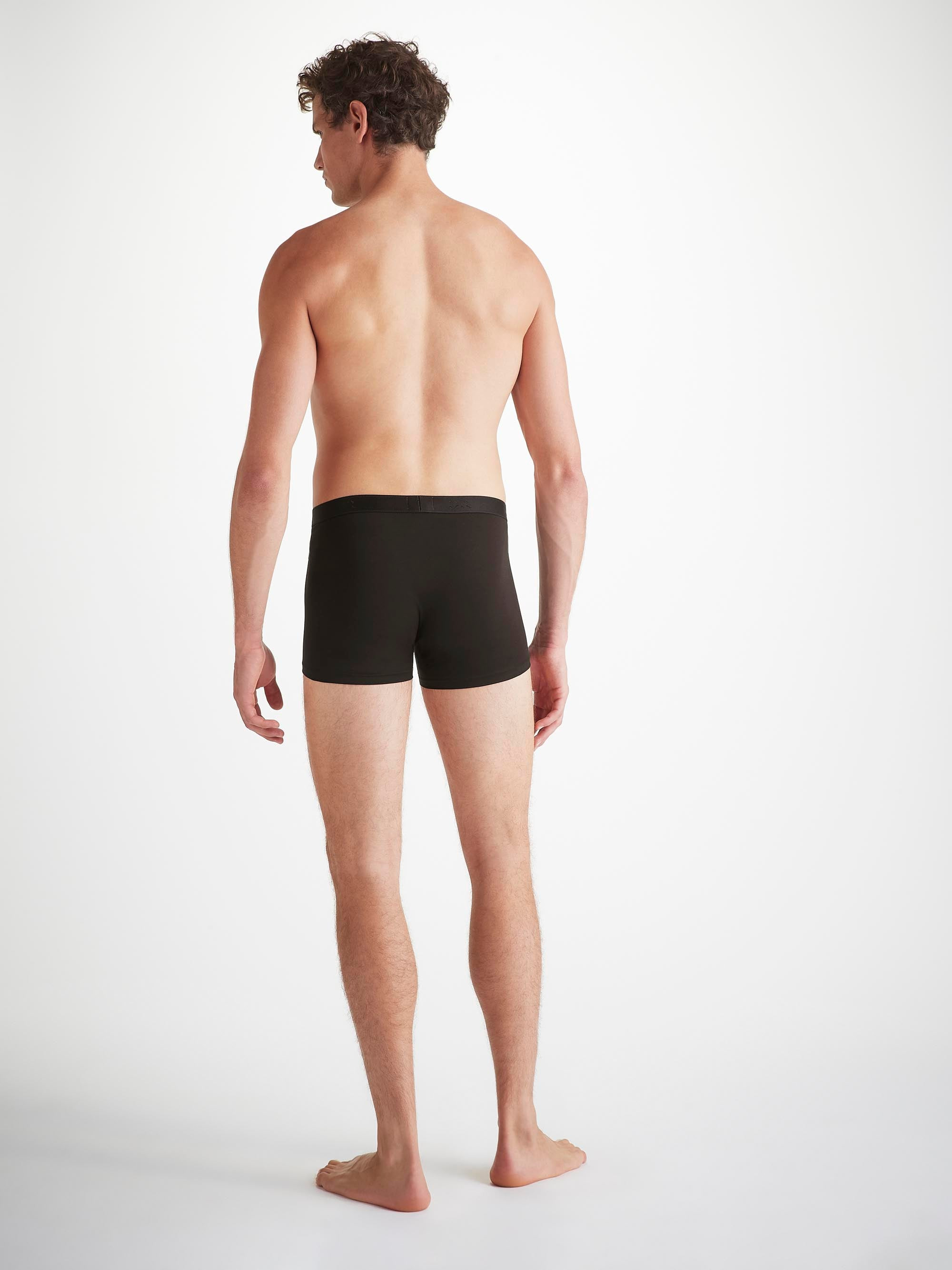 Men's Boxer Briefs Jack Pima Cotton Stretch Black - 4