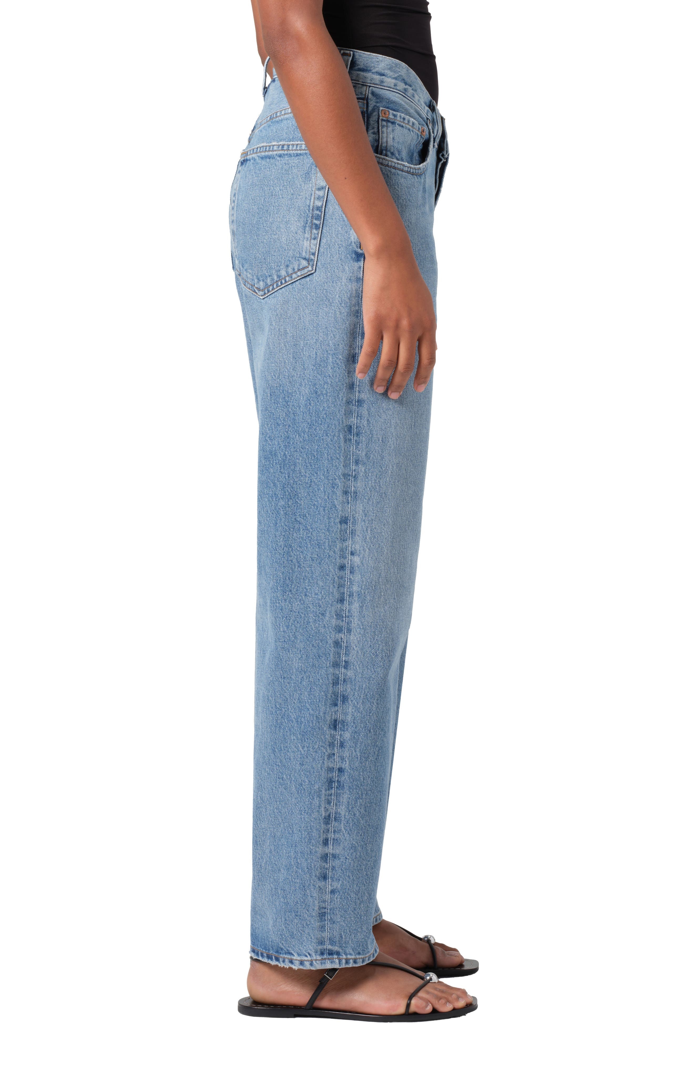 AGOLDE V-Waist Baggy Straight Leg Jeans in Fairway at Nordstrom - 3