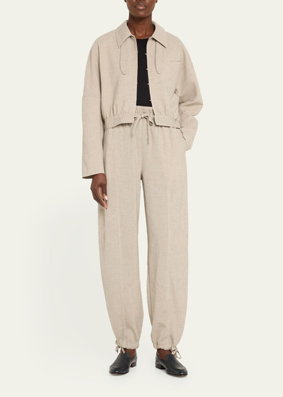 GANNI Pull-On Melange Suiting Pants outlook