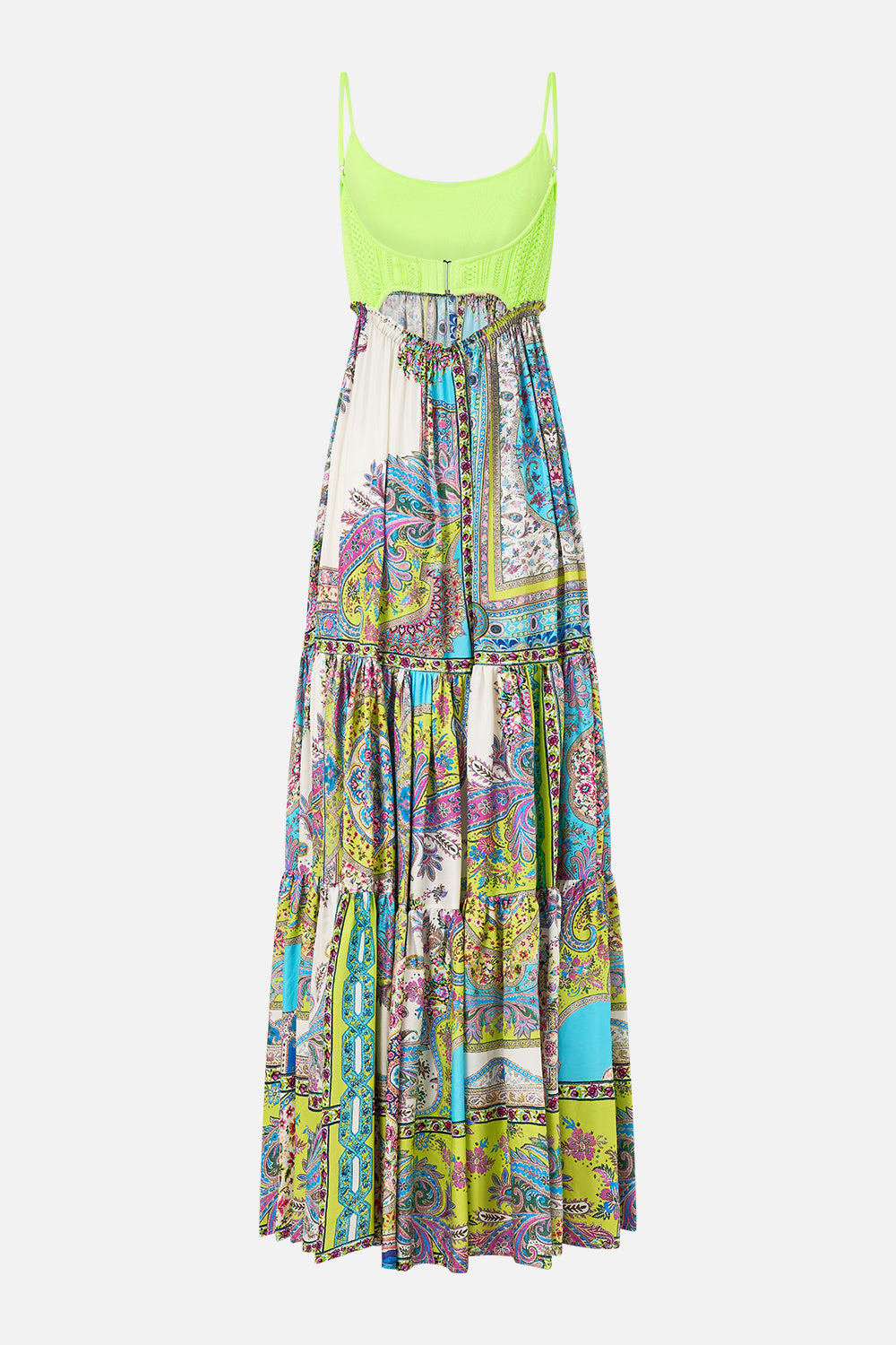LONG DRESS WITH KNIT FRONT BODICE - 8