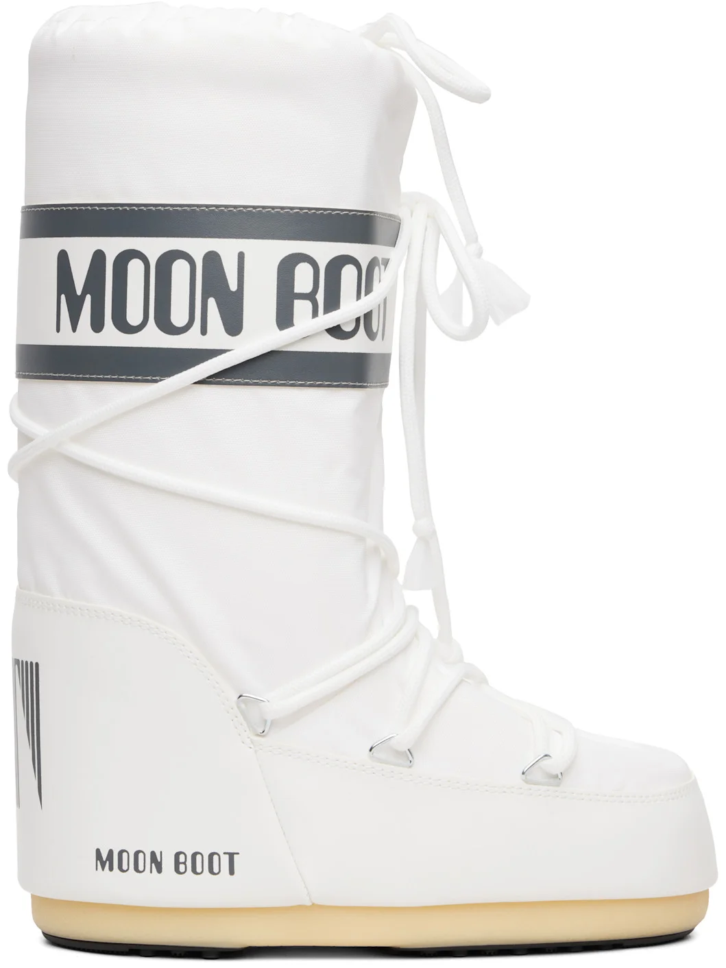 White Icon Nylon Boots - 1