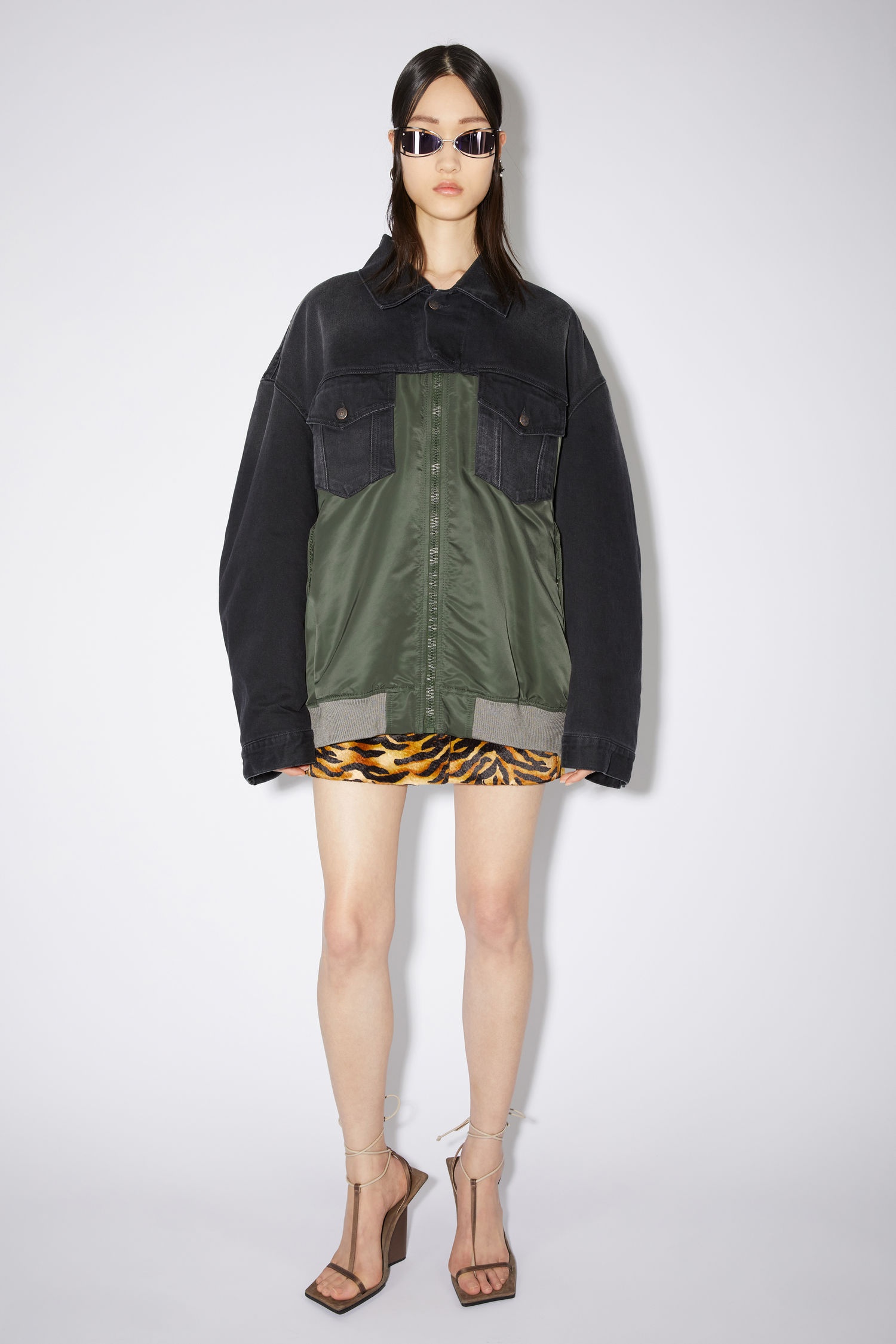 Hybrid bomber jacket - Forest green - 2