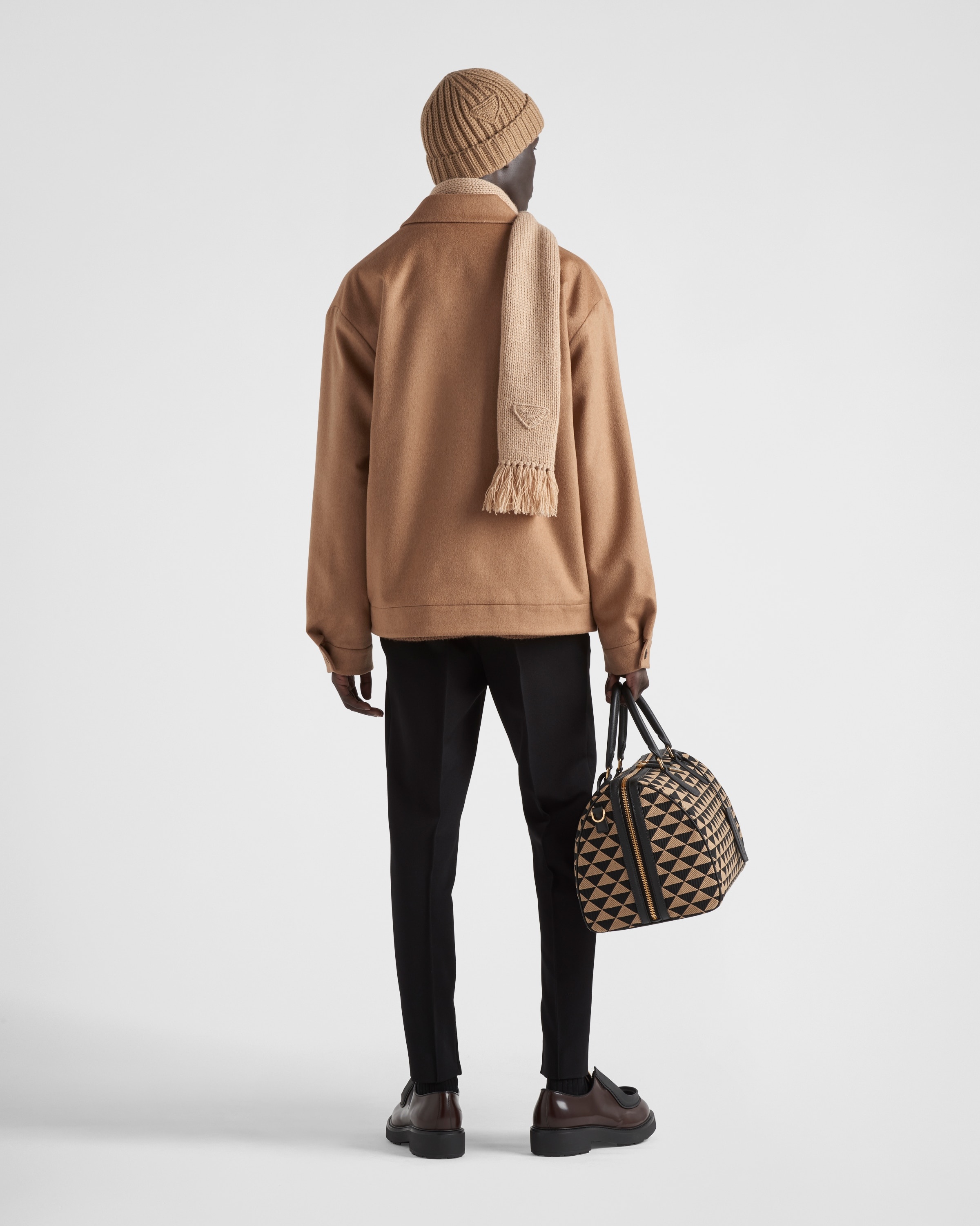 Camel-hair blouson jacket with poplin details ブルゾン Miu Miu Camel-Hair Blouson - Camel Brown | Editorialist