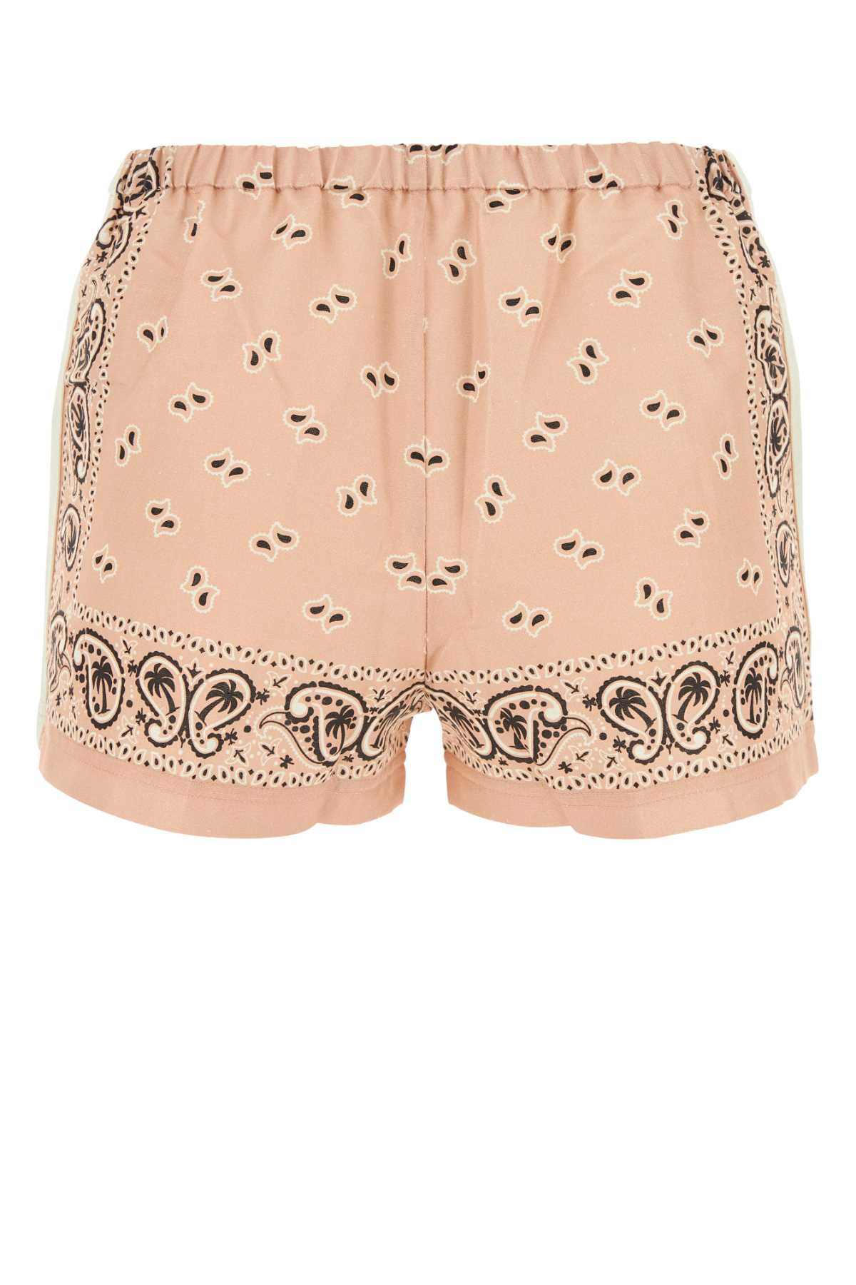 Palm Angels Women Printed Linen Blend Shorts - 2