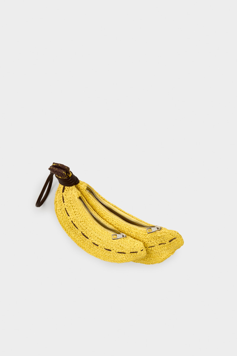 SIMONMILLER Banana Bunch Wristlet In Yellow outlook