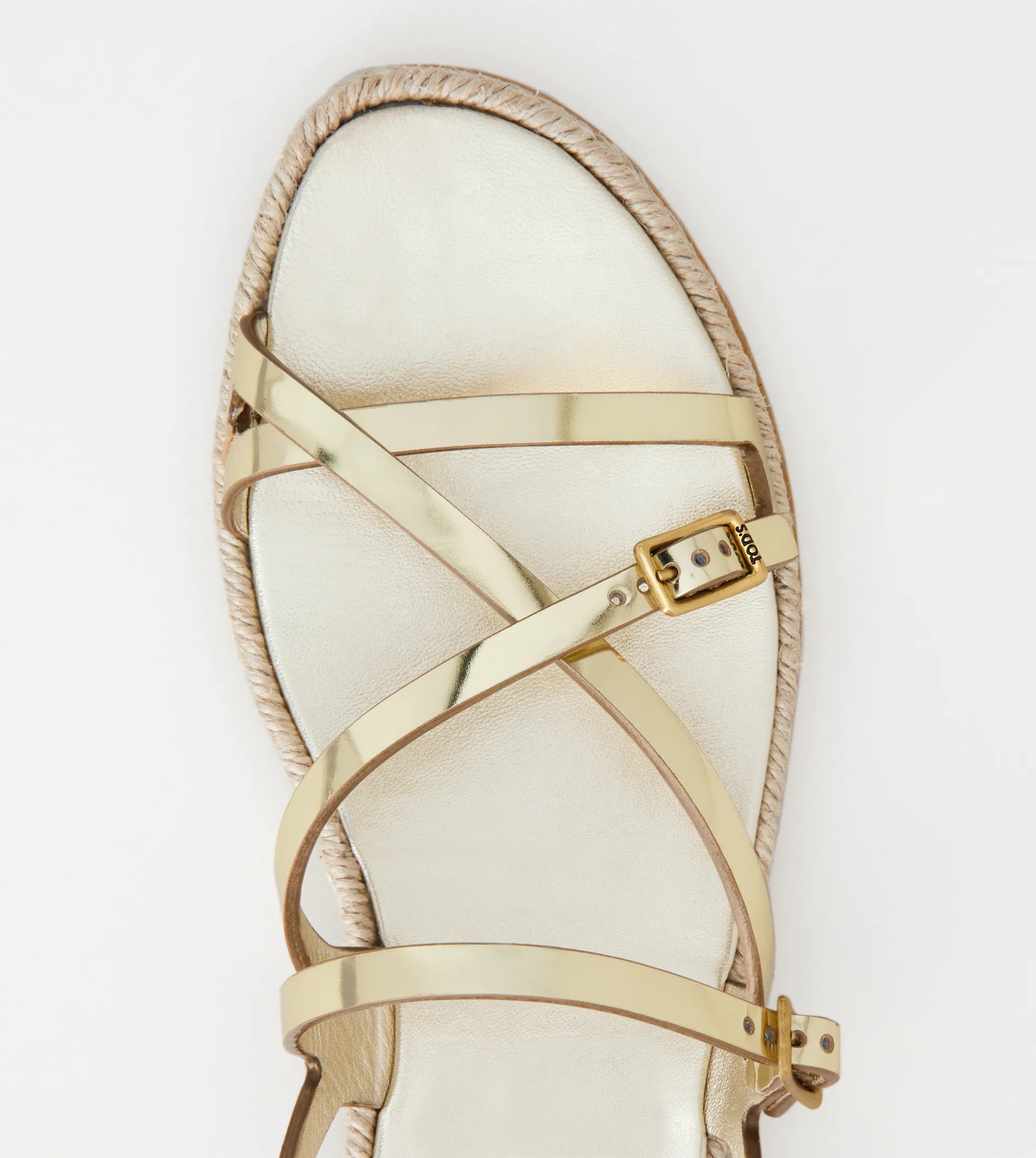 SANDALS IN LEATHER - GOLD - 3