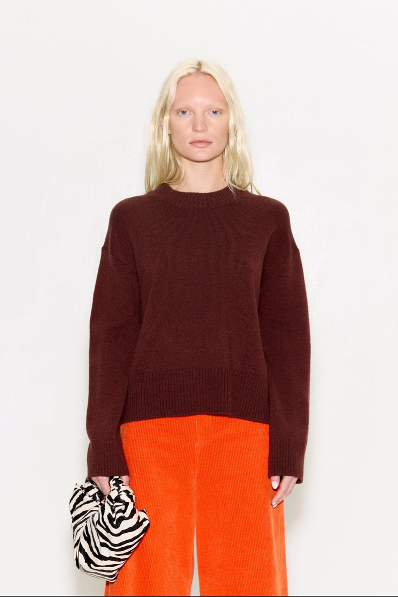 SIMONMILLER Cher Wool Sweater In Choco Brown outlook