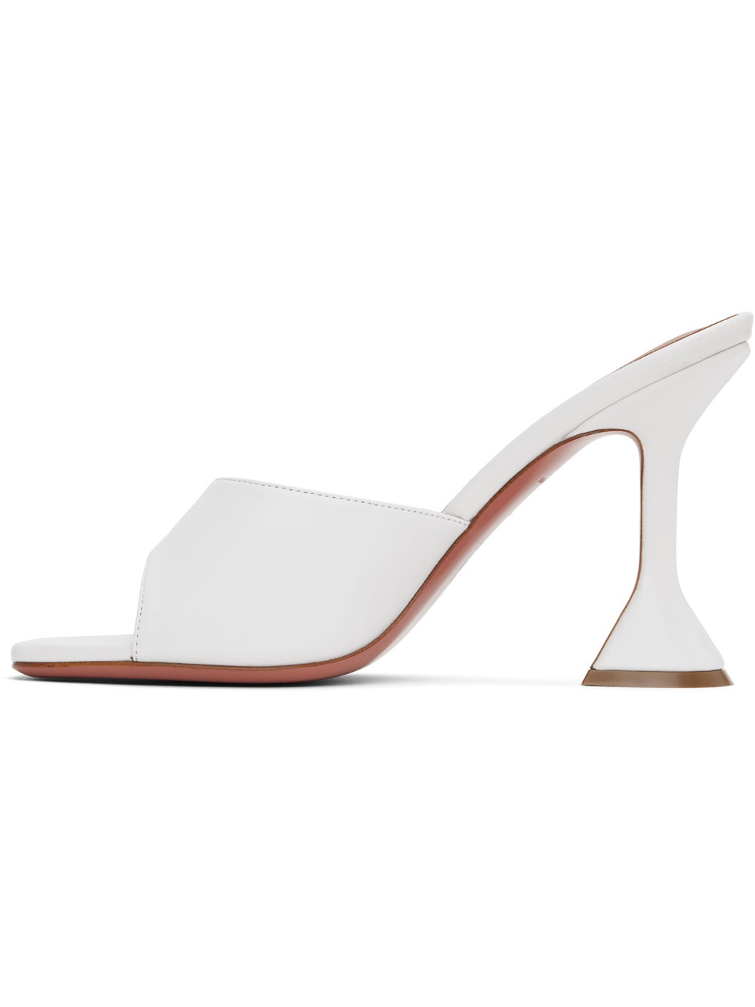 White Lupita Slipper Heeled Sandals - 3