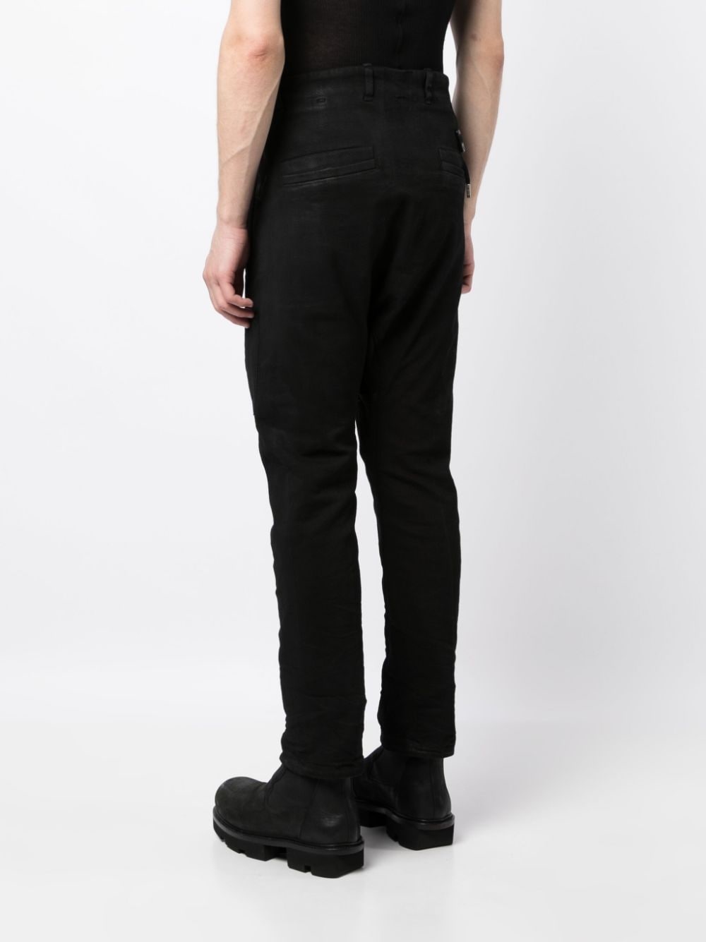 faded slim-cut jeans - 4