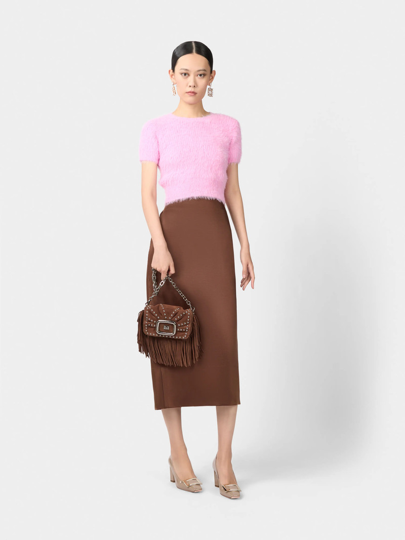 Roger Vivier Viv' Choc Mini Bag in suede outlook