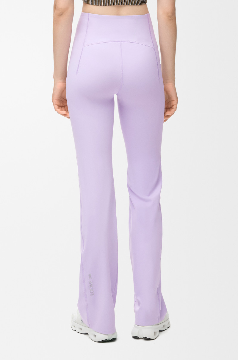 Soft bootleg pants in technical jersey 4