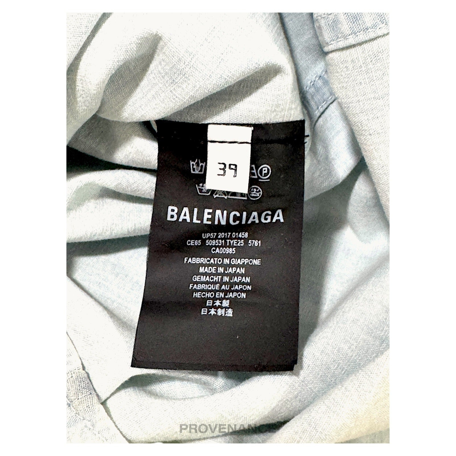 Balenciaga Chambray BB Dreams Denim Shirt - Blue 39 - 9