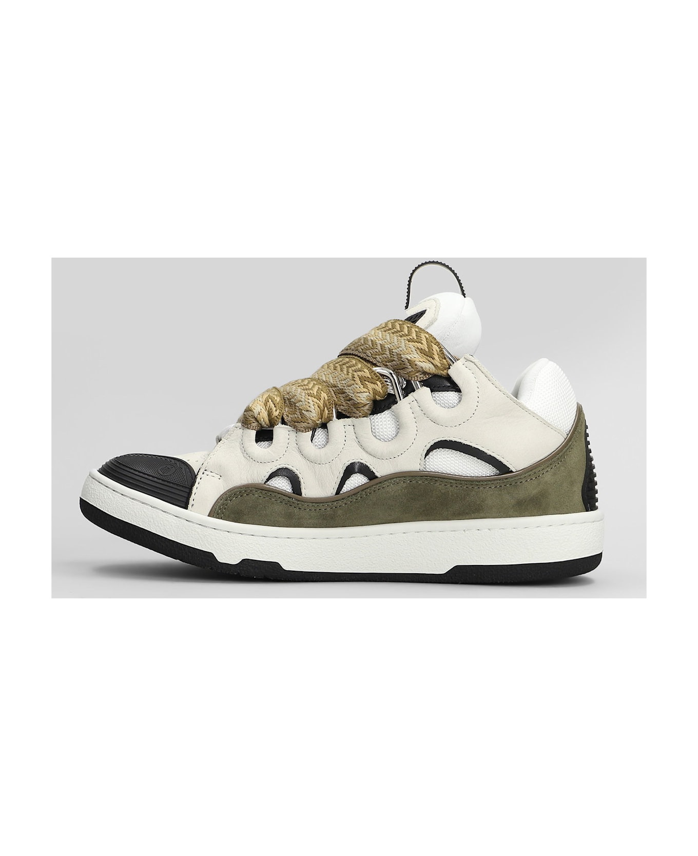 Curb Sneakers In Grey Suede And Leather - 3