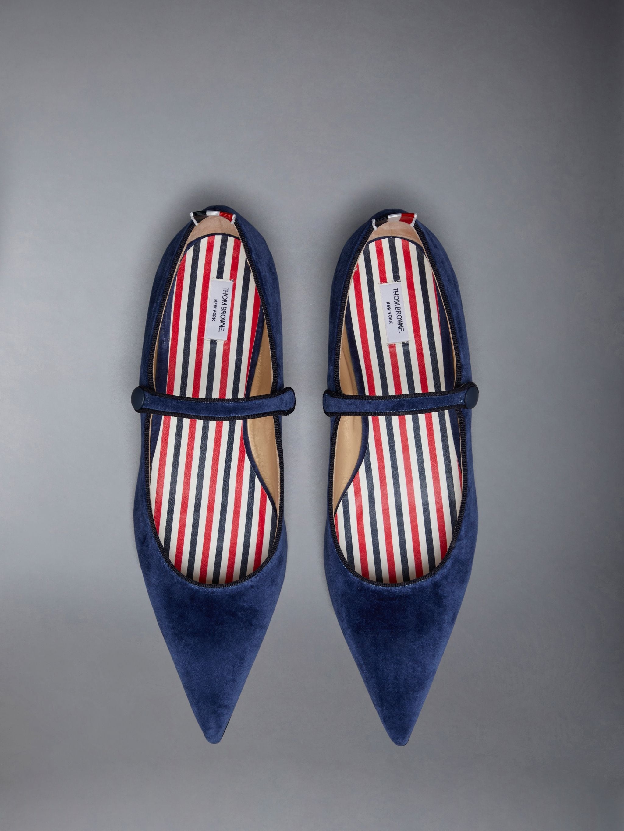 Velvet Pointed Toe Thom John Flat - 5