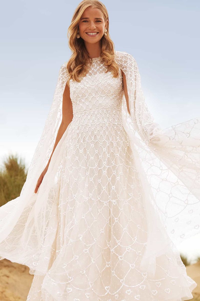 Needle & Thread Heart Lattice Ankle Gown outlook