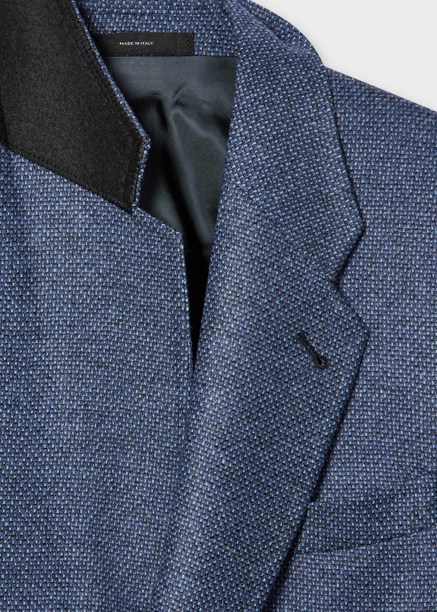 Blue Wool-Cashmere Buggy-Lined Blazer - 2