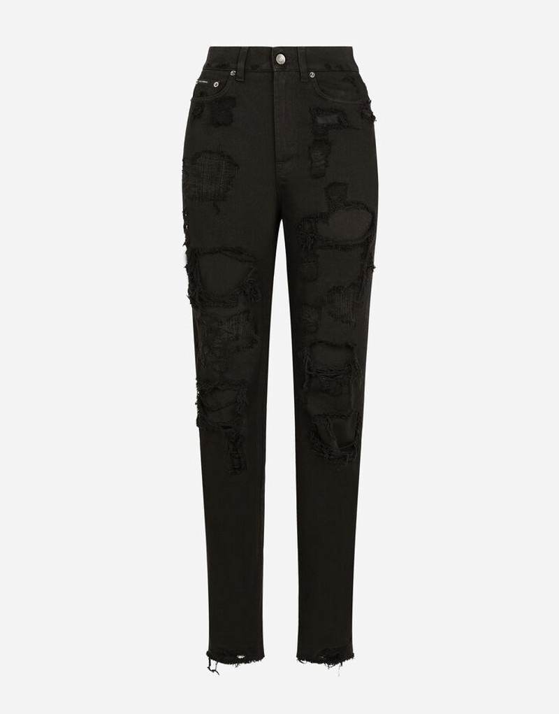 Boyfriend jeans with rips 1