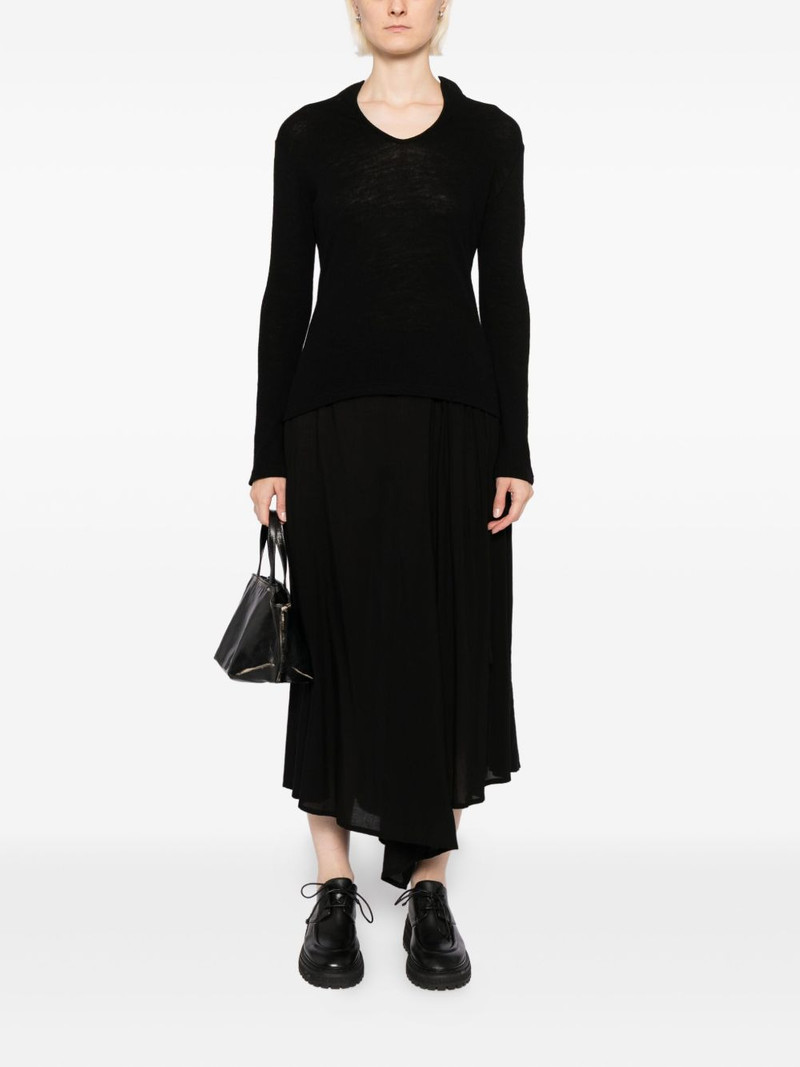 Yohji Yamamoto lace-up back knitwear outlook