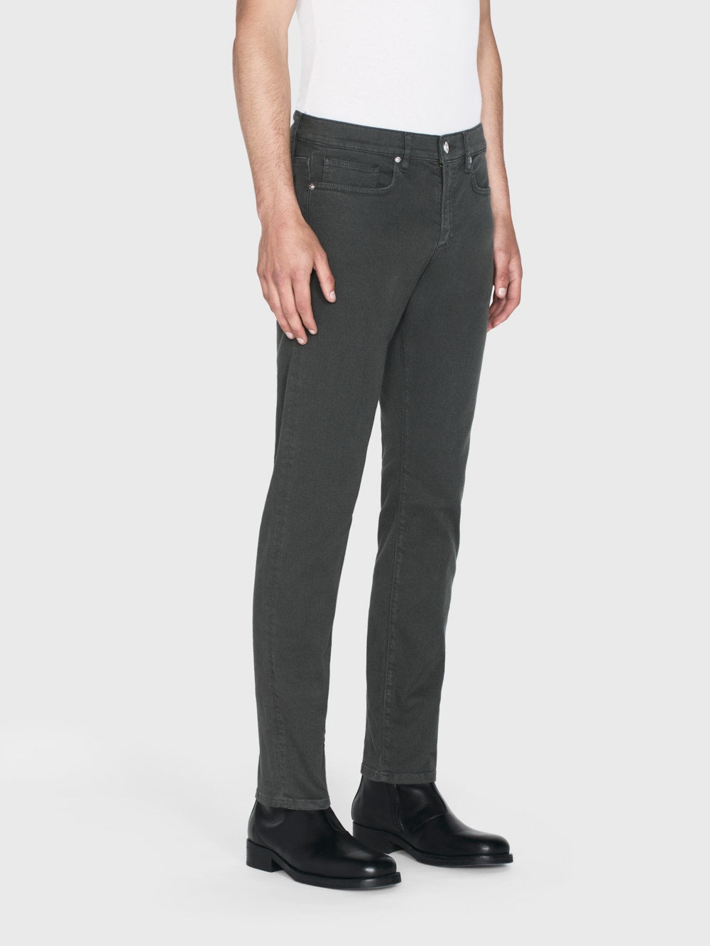 L'Homme Slim Twill in Dark Charcoal - 4