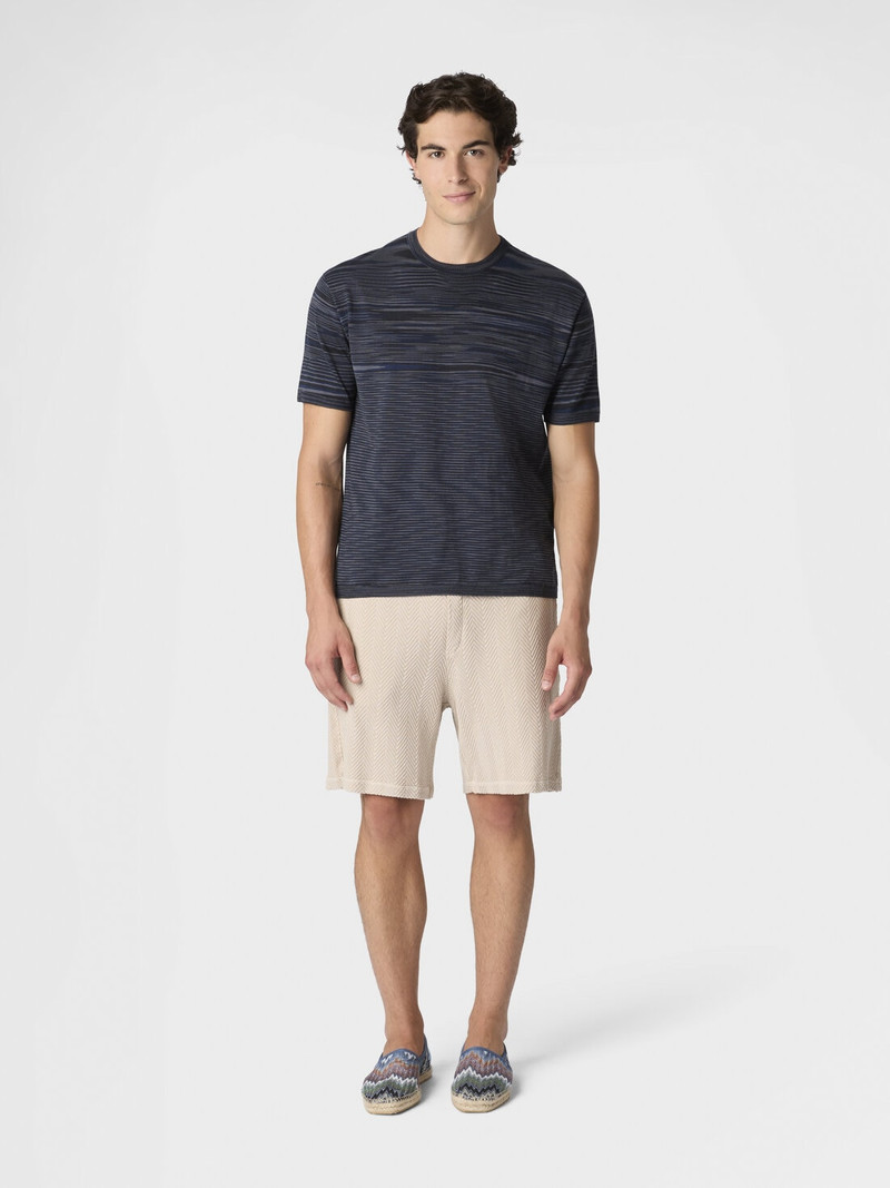 Missoni Flamed mercerized crew-neck cotton T-shirt outlook