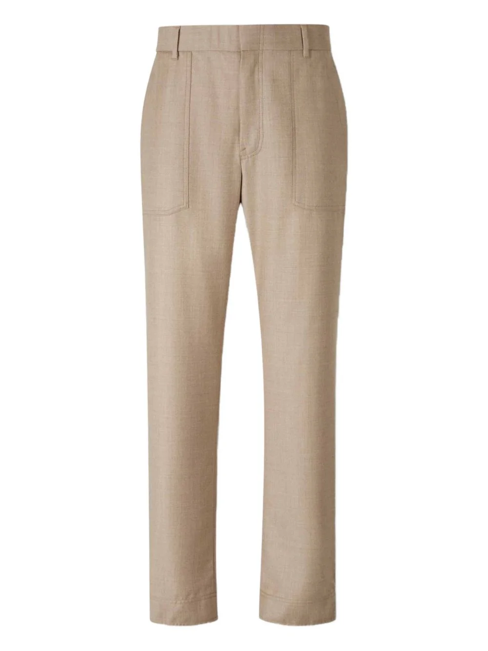 wool elastic-waistband trousers - 1