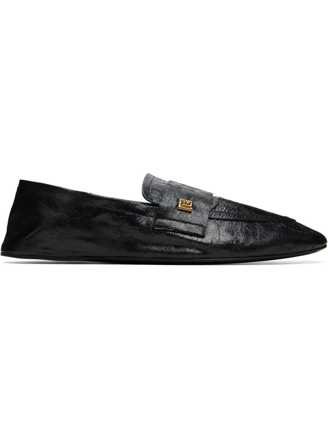 Black Flat Loafers - 1