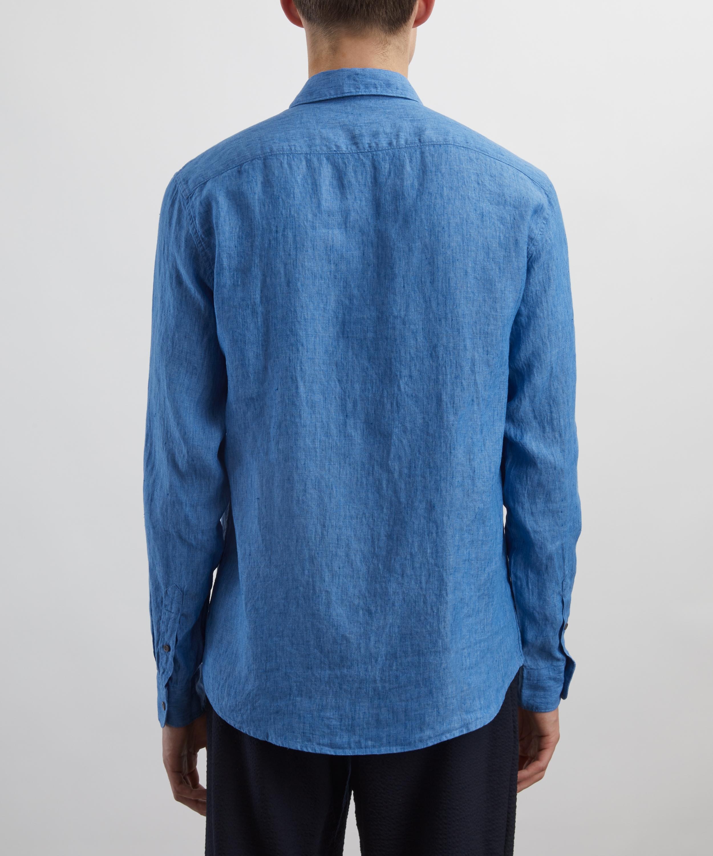 Cool Blue Linen Shirt - 4