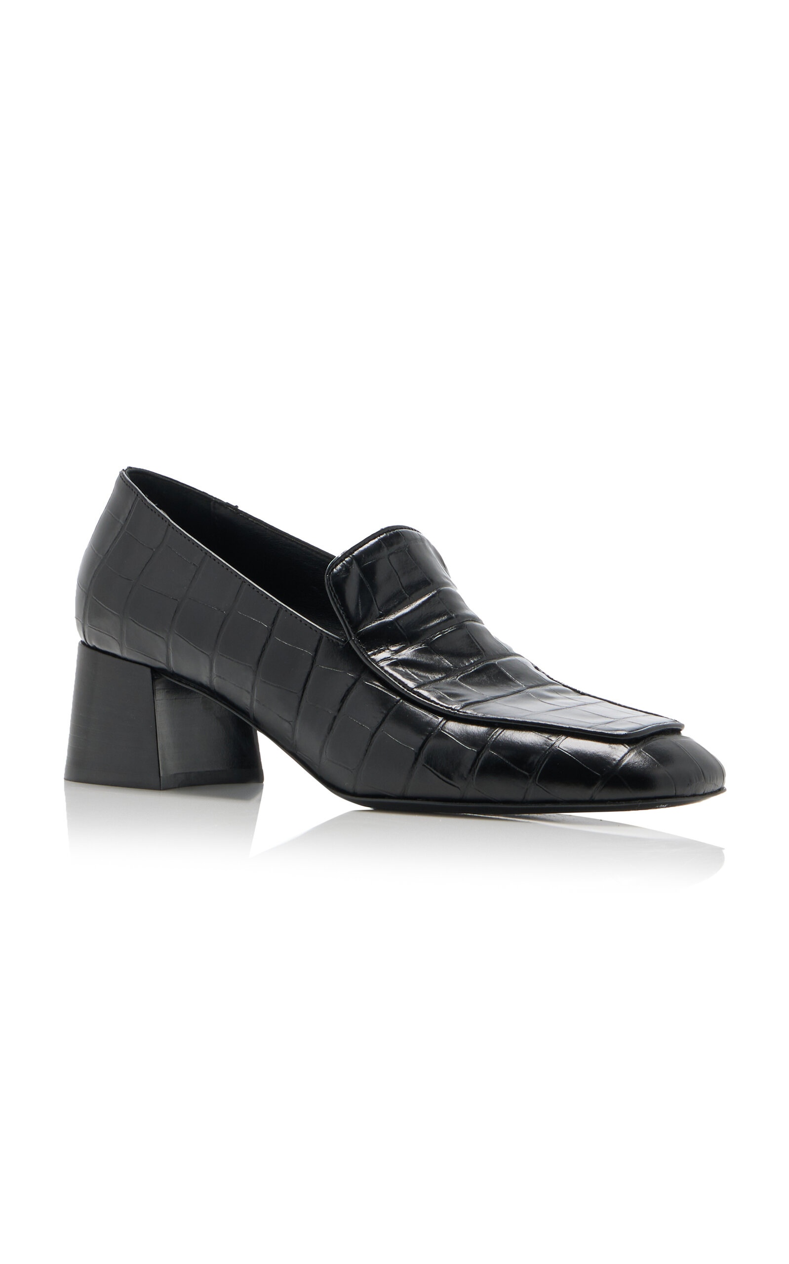 The Embossed Leather Loafers black - 5