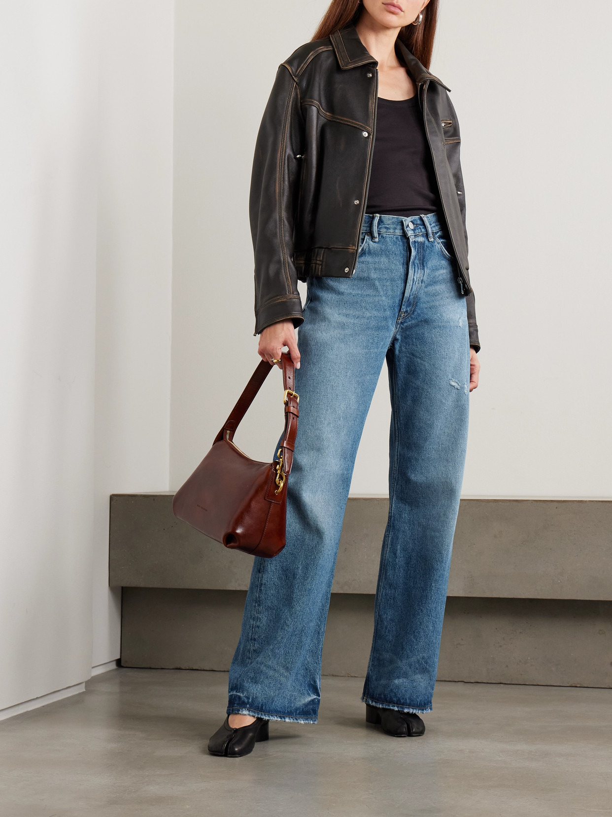 2021 High-rise Wide-leg Organic Jeans - 2