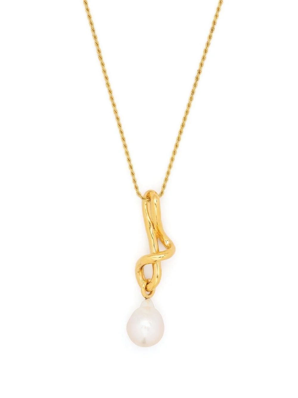 Molten Knot Pearl Drop necklace - 1