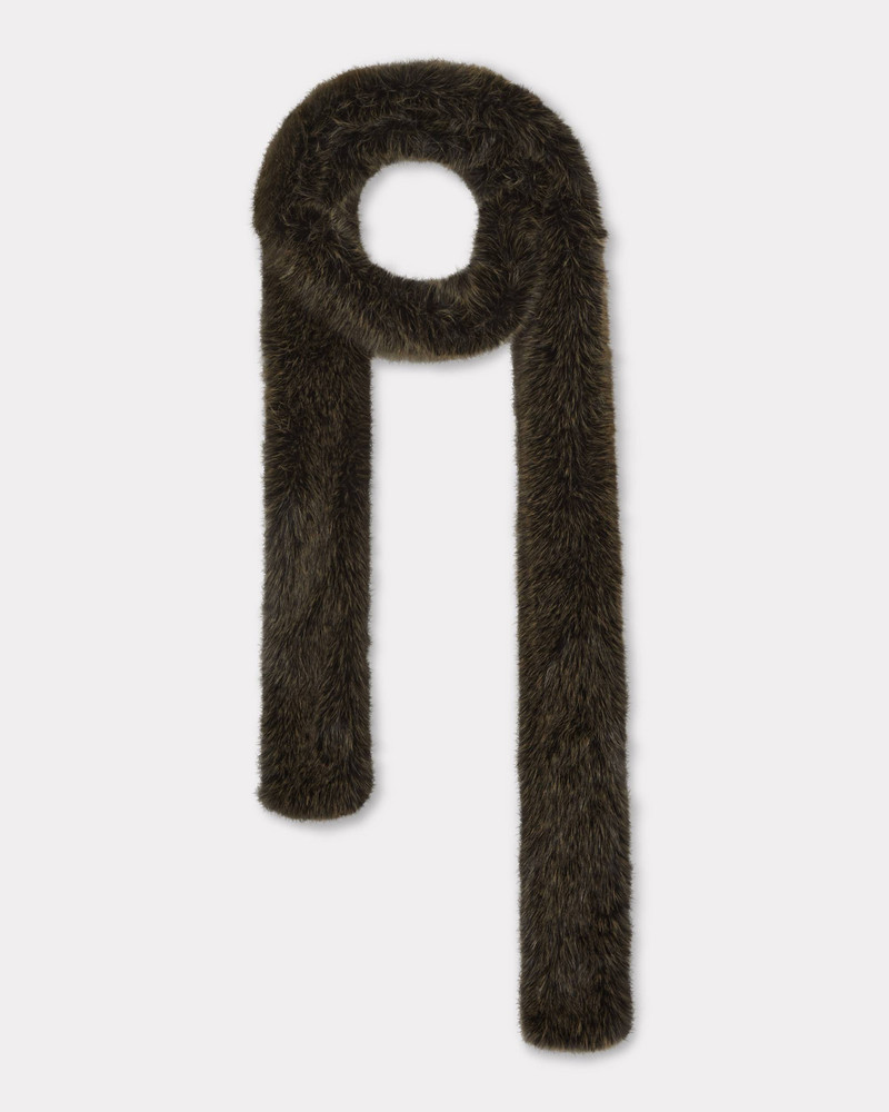 'KENZO Stamp' scarf in fake fur 1