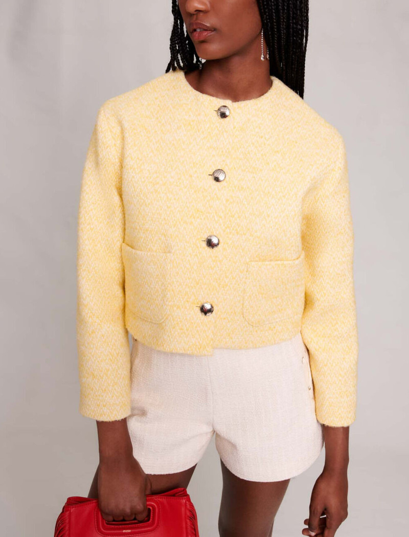 Cropped jacket in tweed 5
