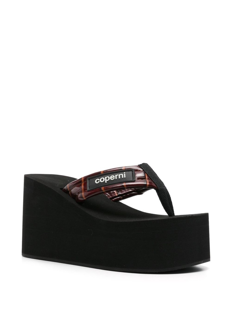 COPERNI 90mm branded wedge flip flops outlook
