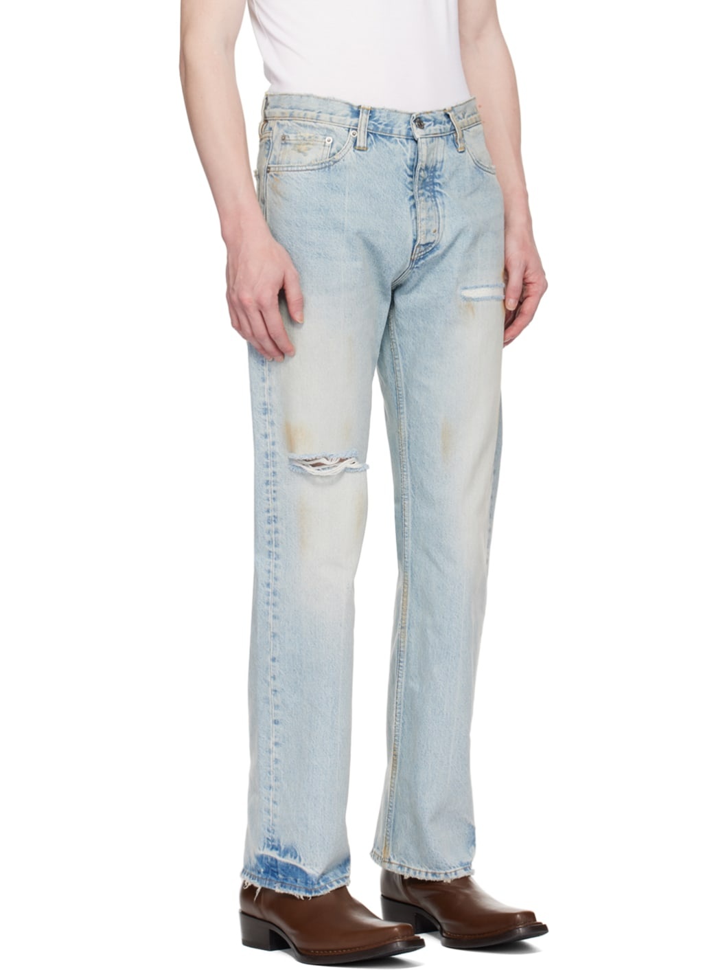 Blue Bootcut Jeans - 2