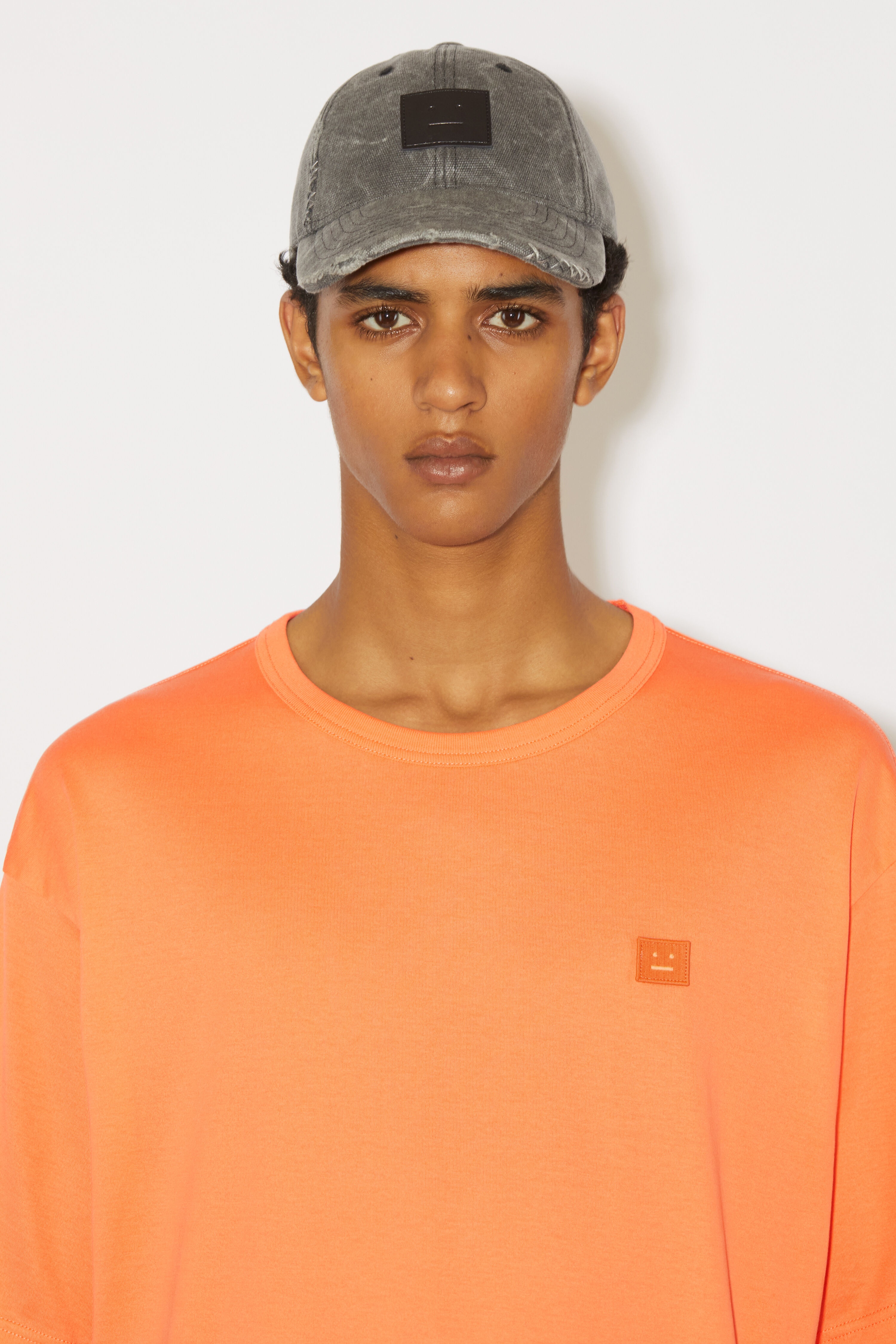 Crew neck t-shirt - Relaxed fit - Mandarin orange - 4