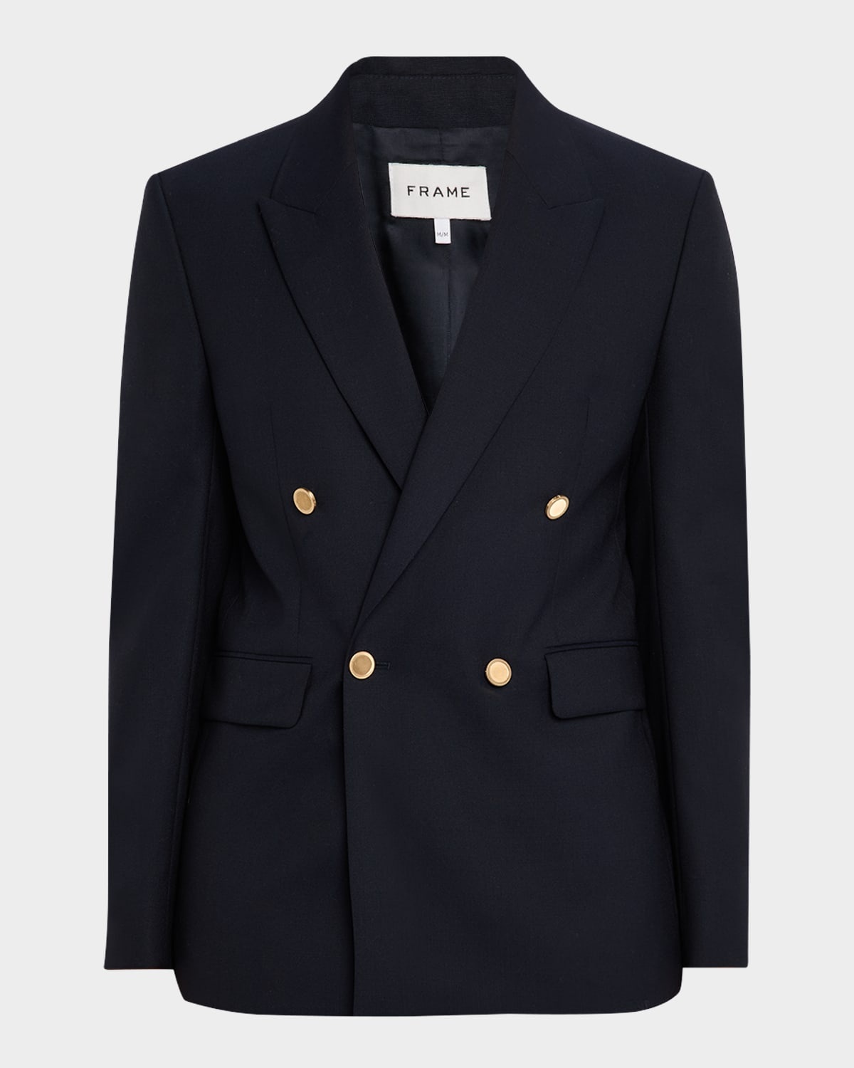 Men's Double-Breasted Wool Blazer Jacket - 1
