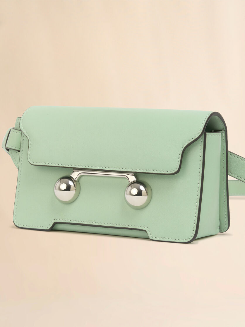 LIGHT GREEN LEATHER TRUNKAROO CROSSBODY BAG - 5