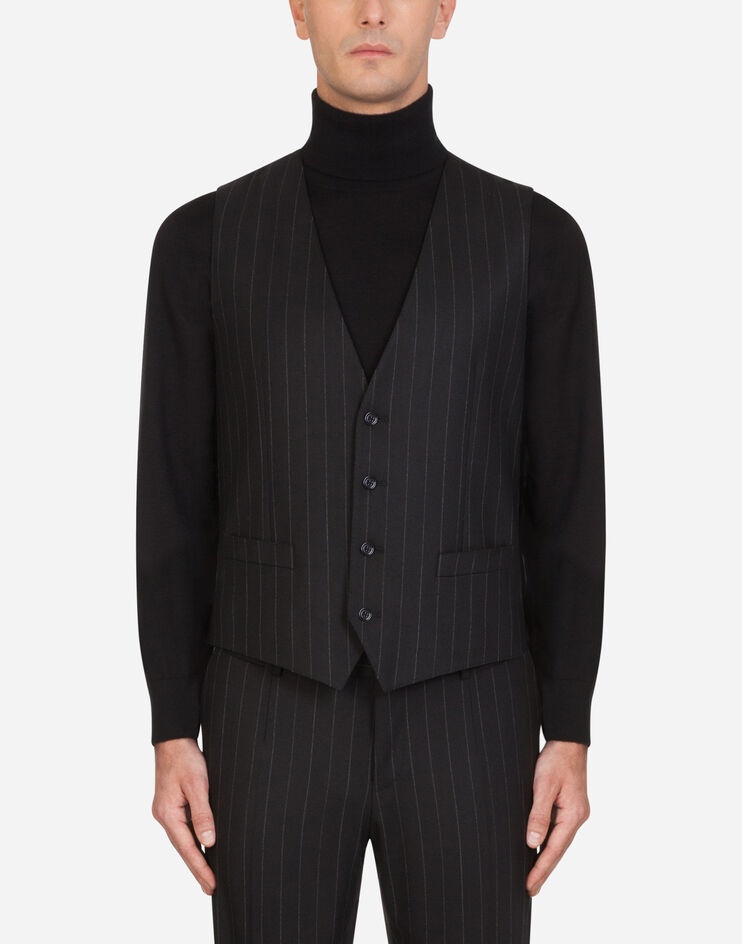 Pinstripe Sicilia-fit suit in stretch wool - 4