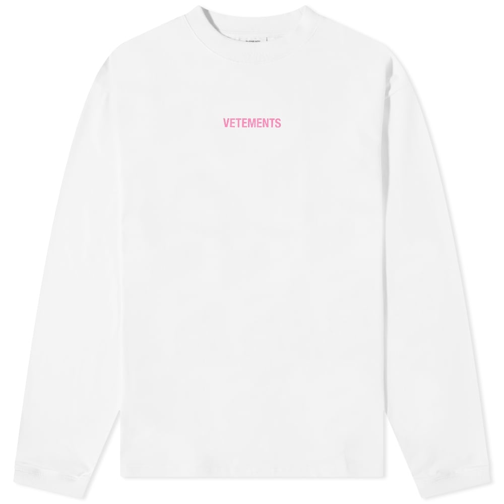 VETEMENTS Long Sleeve Logo Label Tee - 1