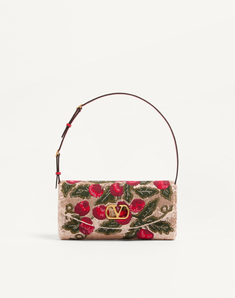 VALENTINO GARAVANI DEVAIN EMBROIDERED SMALL SHOULDER BAG 1
