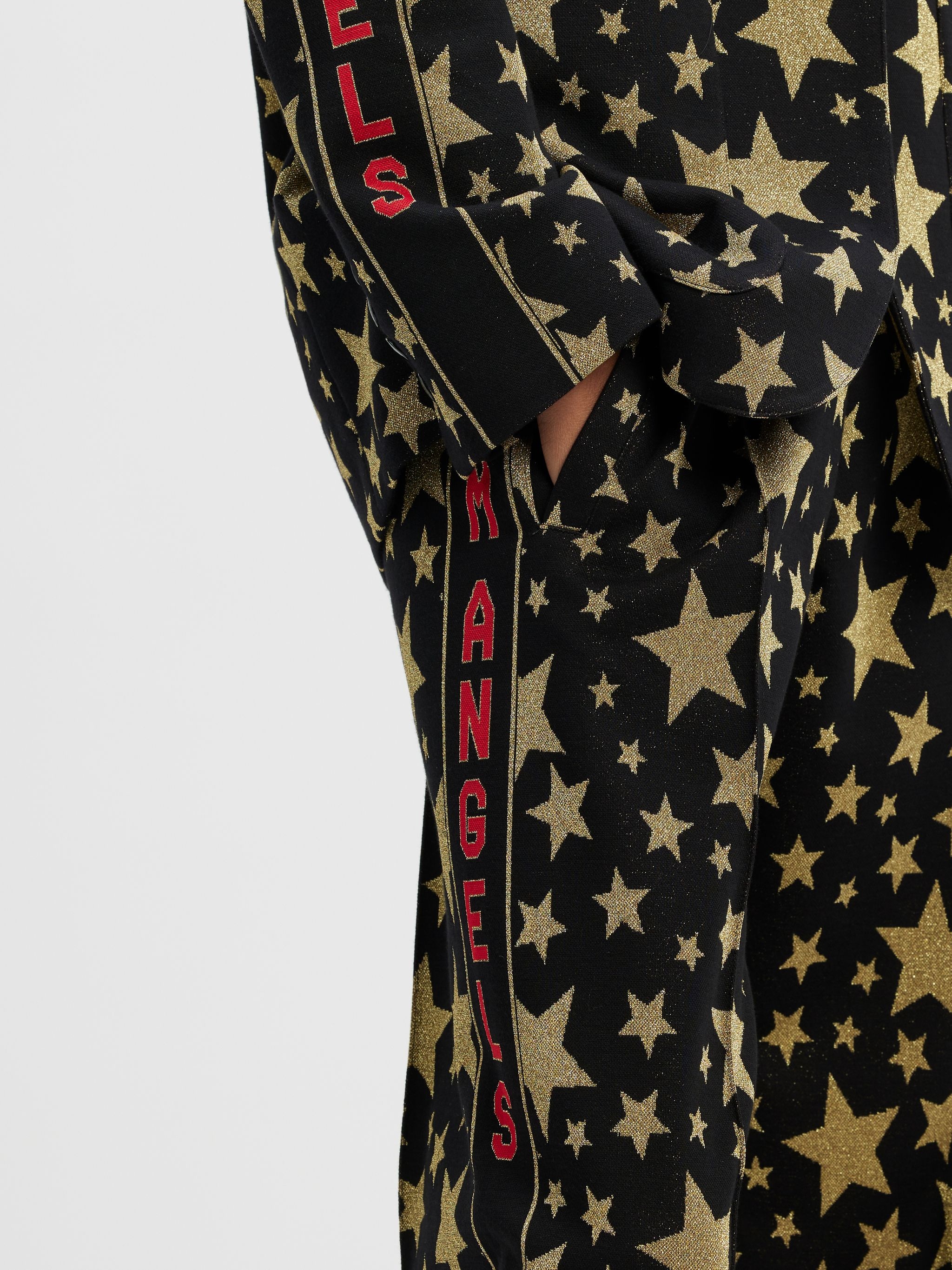 JACQUARD STARS LOOSE TRACK PANTS - 6