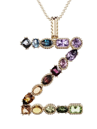 Dolce & Gabbana 18kt yellow gold initial Z gemstone necklace outlook