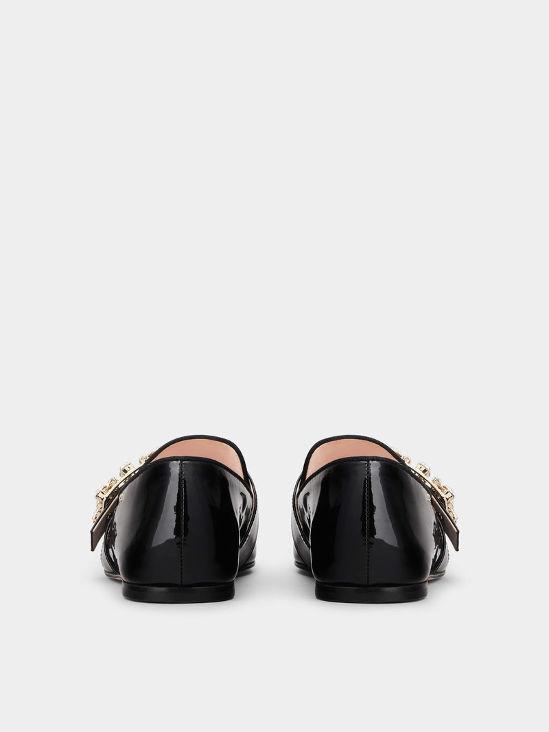 Roger Vivier Mini Broche Vivier Buckle Loafers in Patent Leather outlook