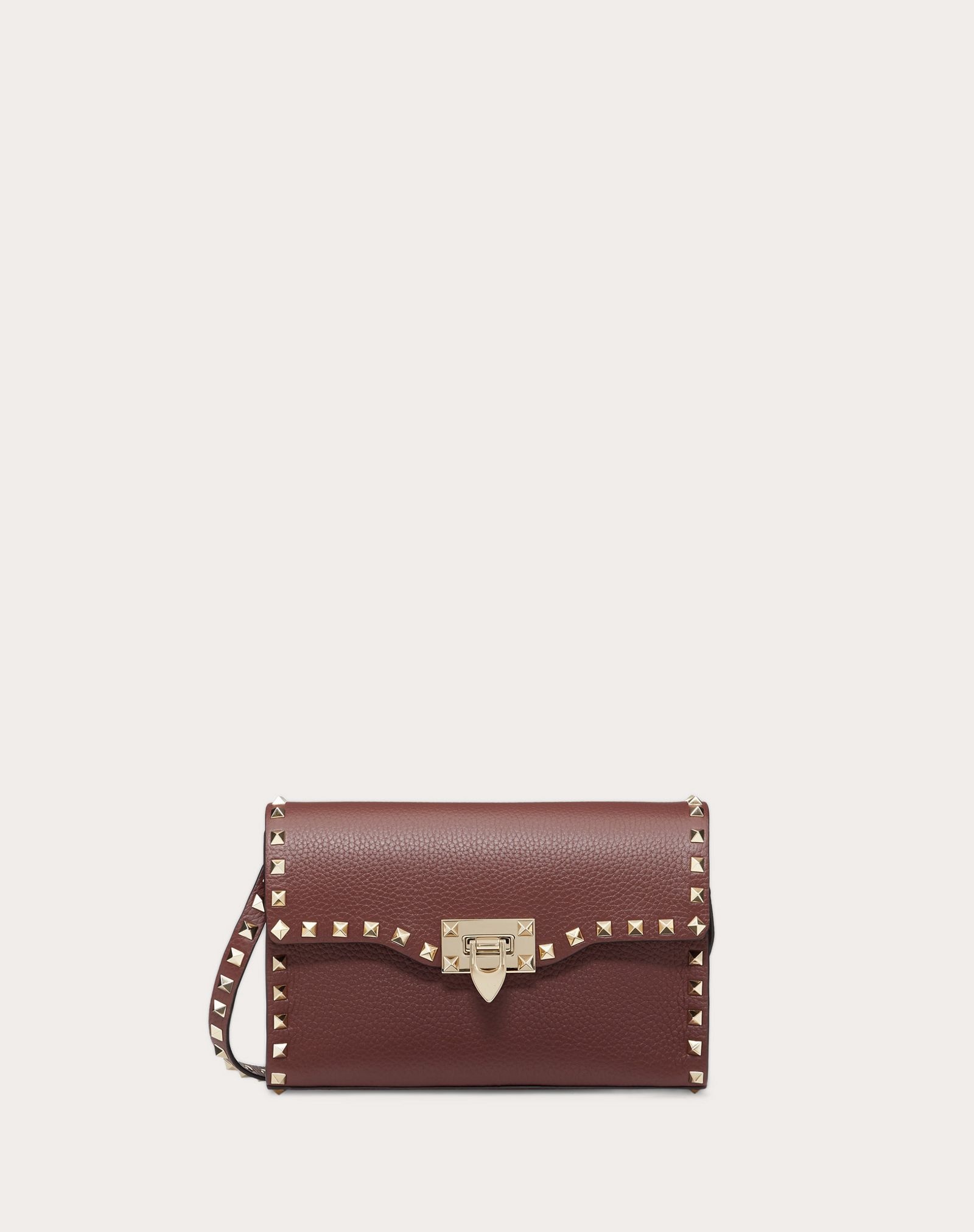 Small Rockstud Grainy Calfskin Crossbody Bag - 1