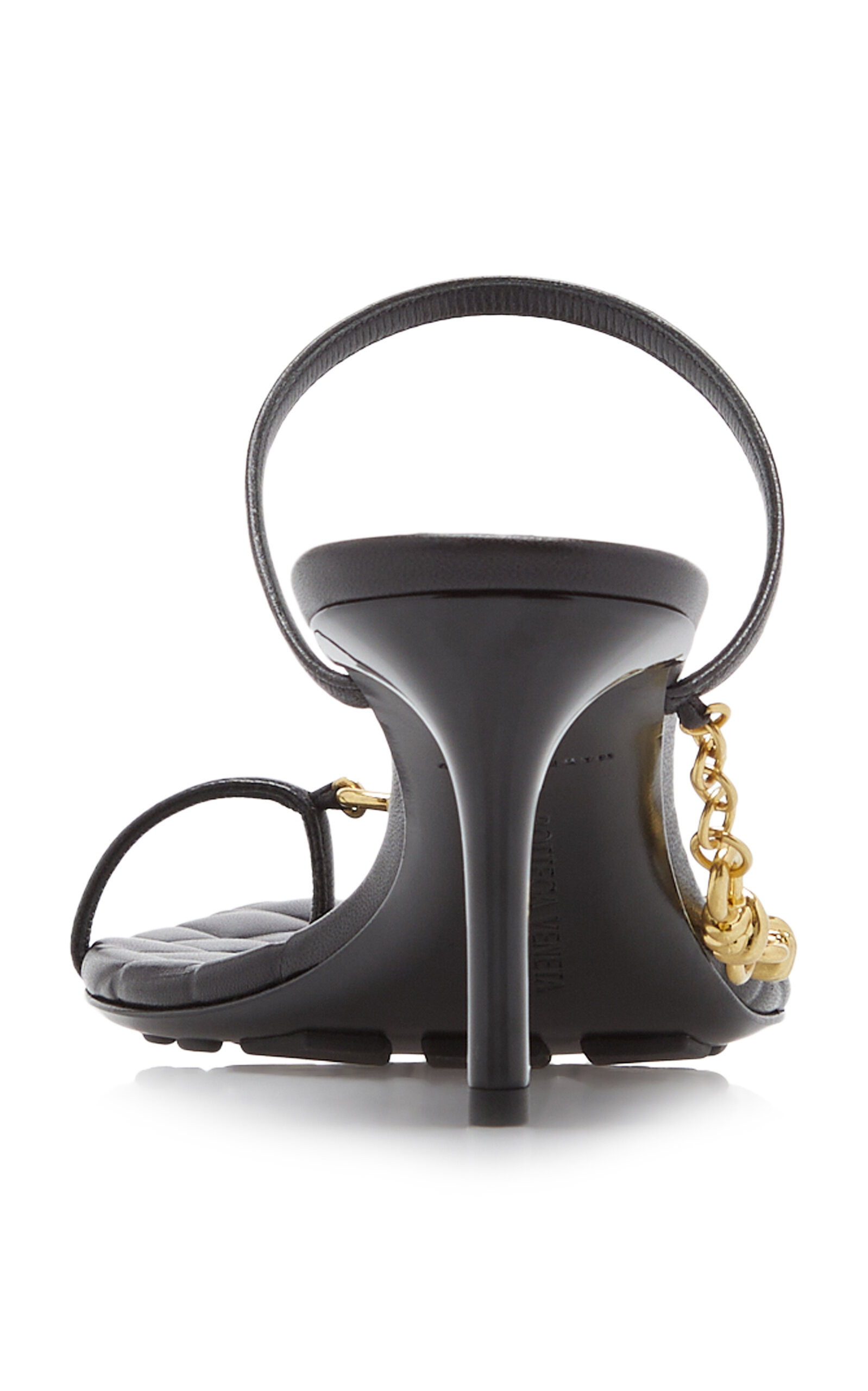 Leaf Leather Sandals black - 4