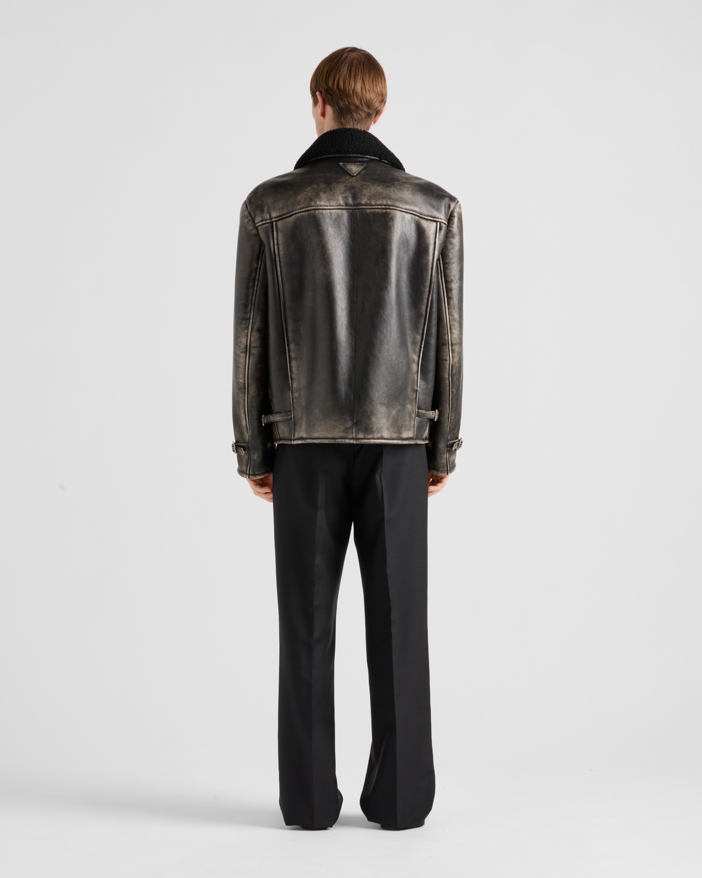 Nappa leather and shearling jacket - 5
